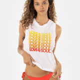 LOVE & SOUL OMBRE LOGO MUSCLE TANK