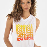 LOVE & SOUL OMBRE LOGO MUSCLE TANK