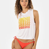 LOVE & SOUL OMBRE LOGO MUSCLE TANK