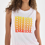 LOVE & SOUL OMBRE LOGO MUSCLE TANK