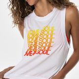 LOVE & SOUL OMBRE LOGO MUSCLE TANK